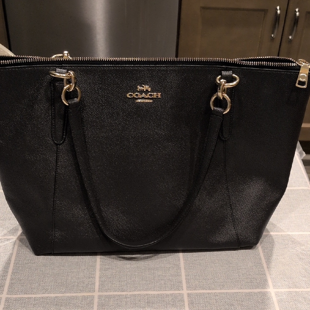 Coach Black Saffiano Leather Tote